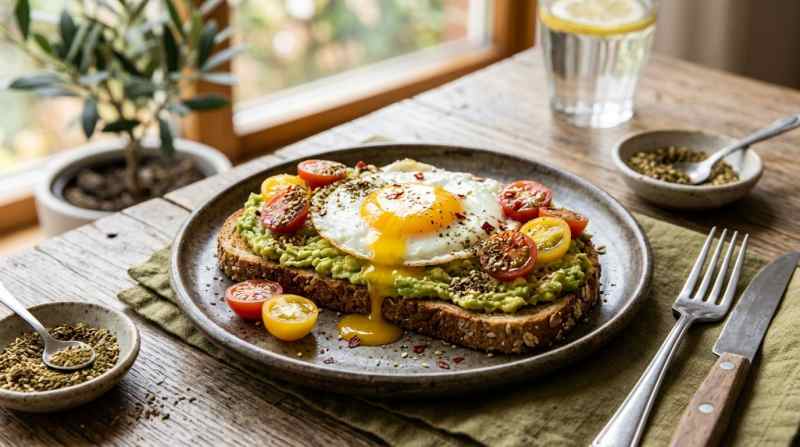 Toast à l’avocat et œuf doré