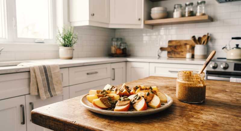 Pommes croquantes aux noix